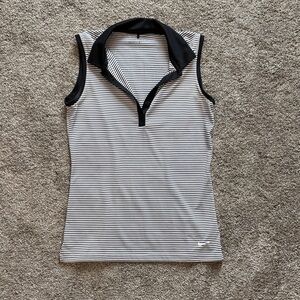 Black and White Nike Golf Sleeveless Top